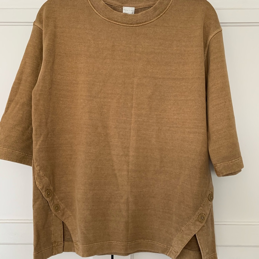 NWOT POETRY Short Sleeve Sweater